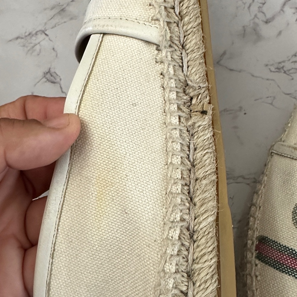 Gucci Gg Logo Web Leather Trimmed
Canvas Espadrilles - Picture 15 of 15